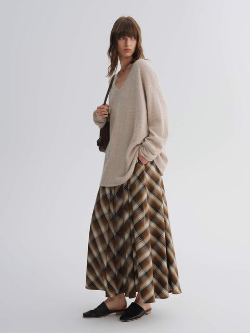 Plaid Shift Skirt